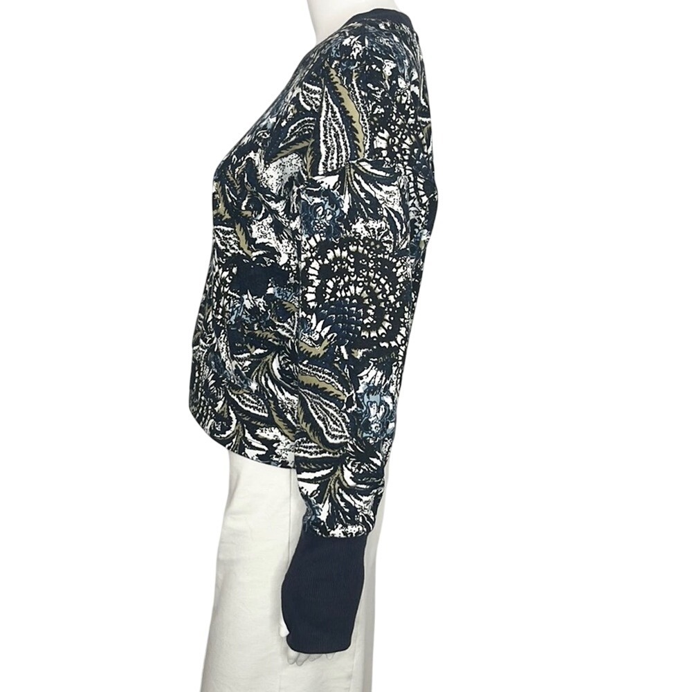 Joie Women's Paisley Printed Long Sleeve Pullover Sweatshirt With Thumbholes S - Picture 2 of 6